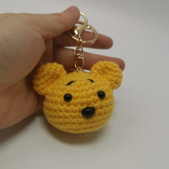 Cute Handmade Crochet Doll Keychain Pikachu Pendant DIY Knitting Gift - Picture 7 of 10